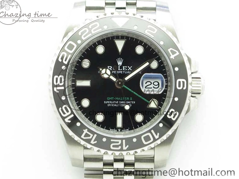 0108 Trendsetting GMT-Master II 116710 LN Black Ceramic 904L D1F 1:1 Best Edition On Jubilee Bracelet SA 2957
